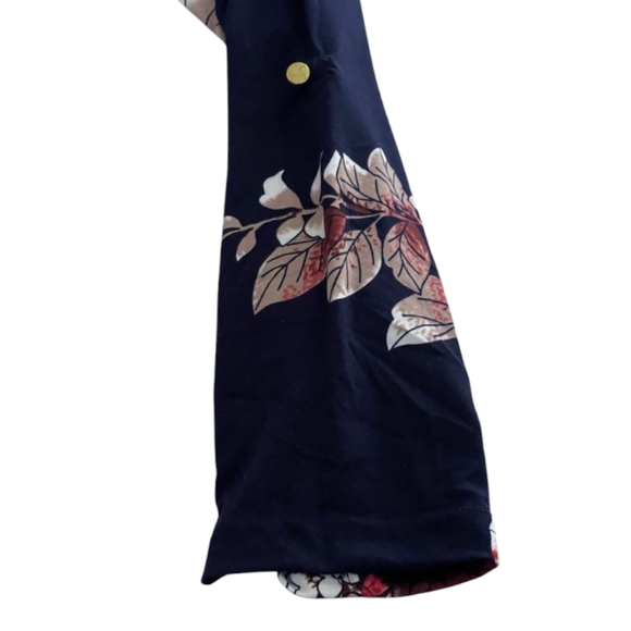 Multi-Coloured Majora Women's Long Sleeve Faux-Wrap Mini Dress - Picture 9 of 12